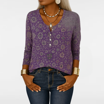 FLEXIA | LONG SLEEVED FLORAL BLOUSE