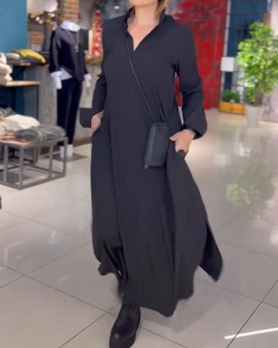 Alina | Long Flowy  Dress with Side Slits