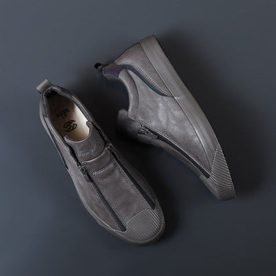 Men's Zip Leather Shoes