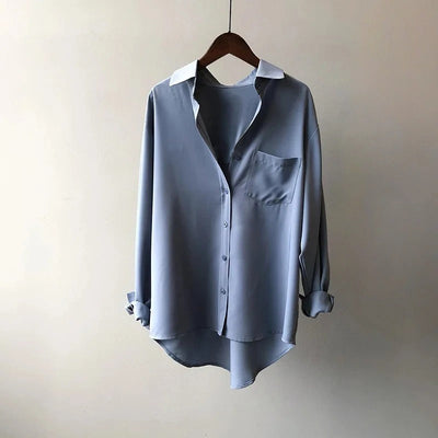 VIVIAN | CASUAL LONG SLEEVED LAPEL SHIRT