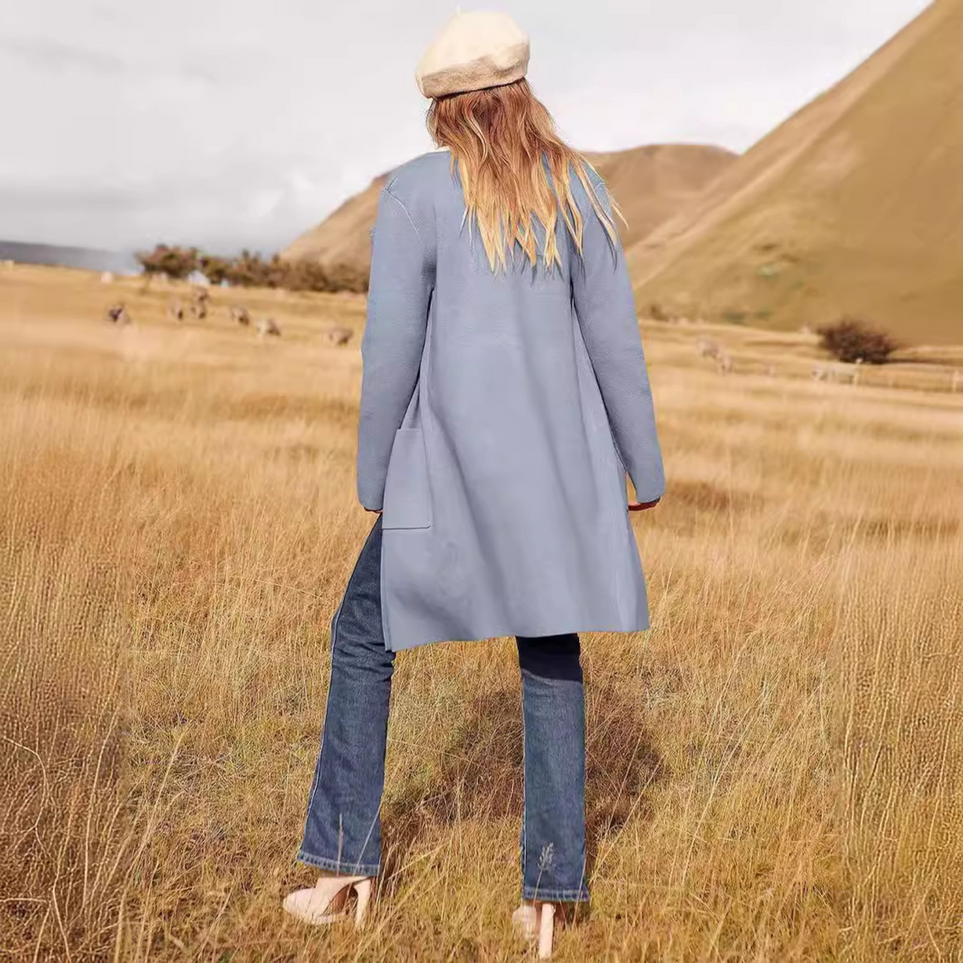 VALENCIA™ - Casual Open Front Long Sleeve Jacket