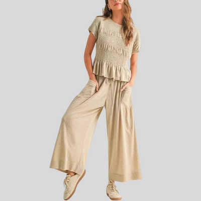 HEATH™ - Casual Top and Wide-Leg Pants Lounge Set