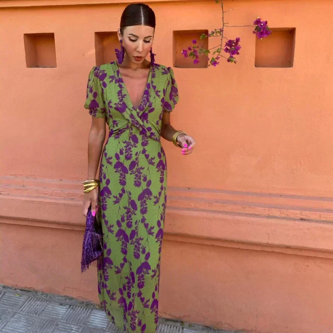 Wendy™ – Elegant Midi Dress in Soft Tencel Blend