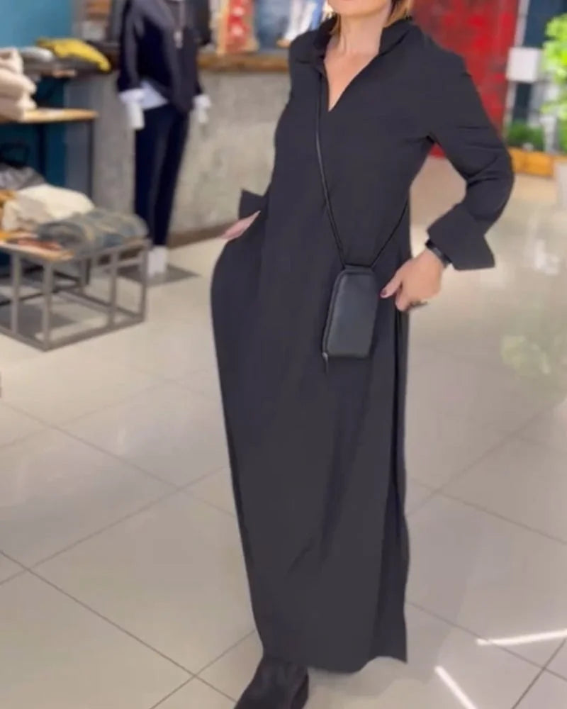 Alina | Long Flowy  Dress with Side Slits