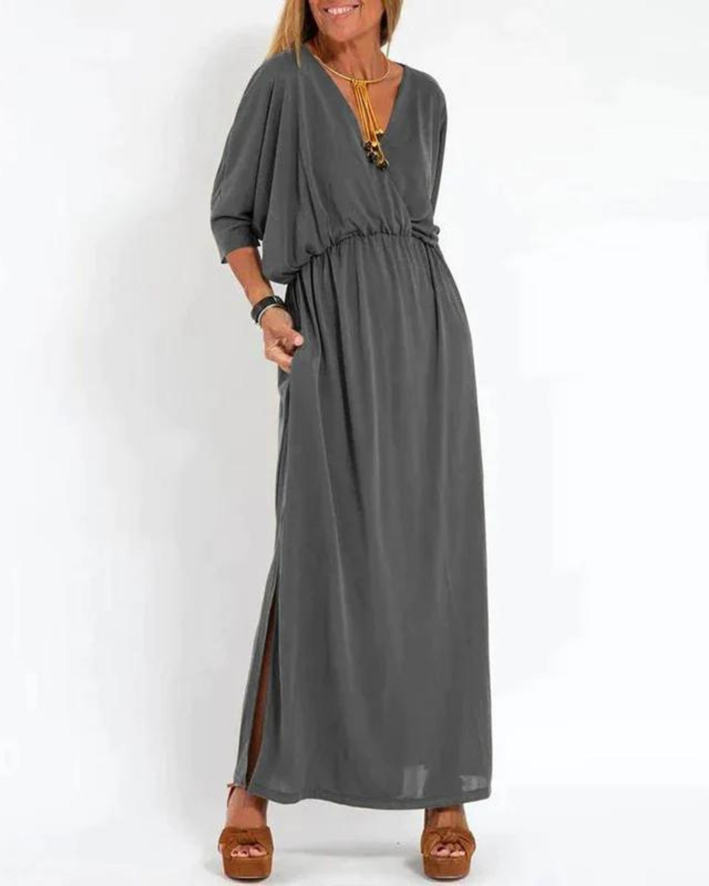 Leni™ – Vintage-Inspired Flowy Maxi Dress