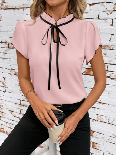 ROSEMARY | ELEGANT FLUTTER SLEEVES BLOUSE