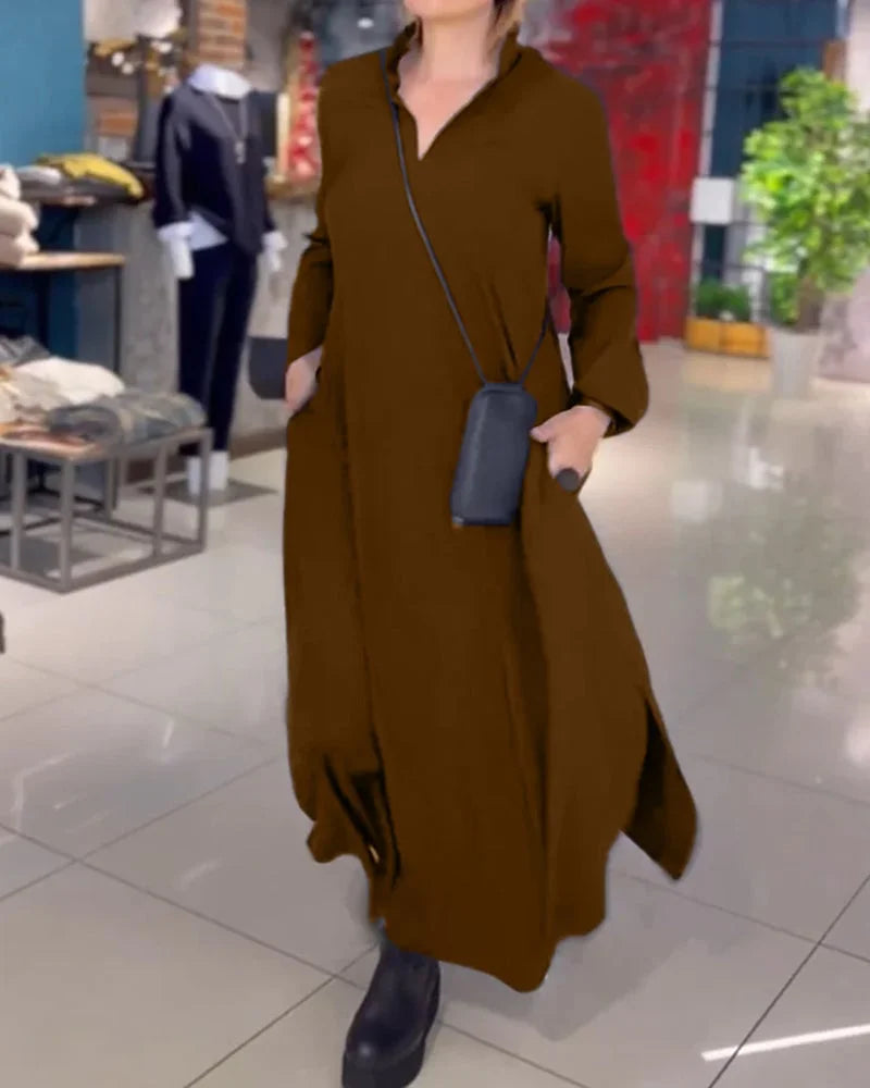 Alina | Long Flowy  Dress with Side Slits