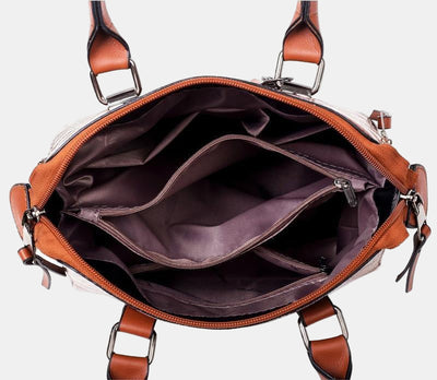 SOPHIA | VINTAGE CROCODILE PATTERN 4-9IECE BAG