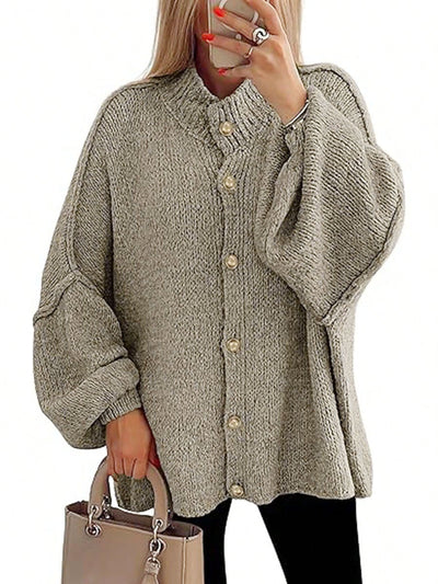 NOFIA™ - Cozy Button Down Long Sleeve Chunky Jacket