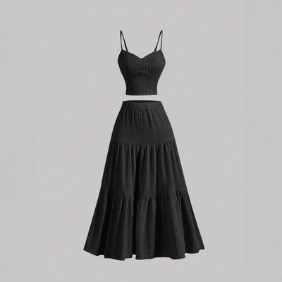 DALISAY™ – Chic A-line Crop and Skirt Co-ord