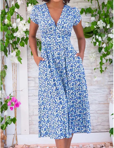 Selena - Lightweight Midi Dress With Pockets