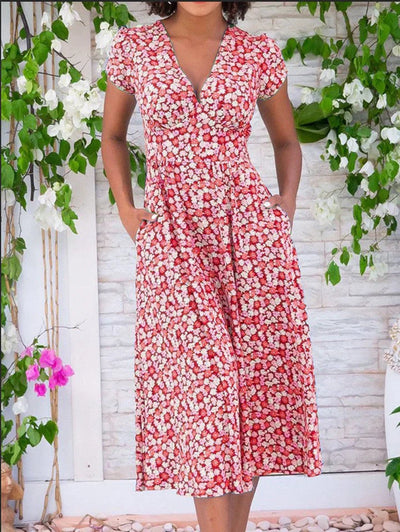 Selena - Lightweight Midi Dress With Pockets