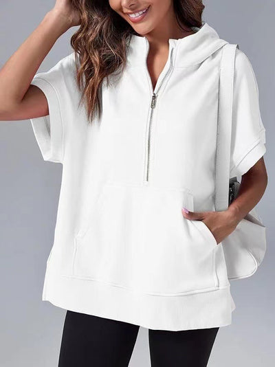 HISPER™ - Relaxed Oversized Half-Zip Summer Hoodie