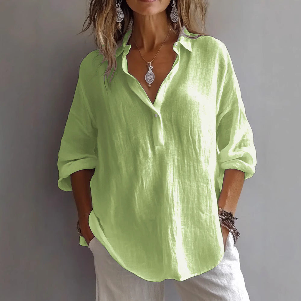 DIANE | LOOSE V-NECK BLOUSE