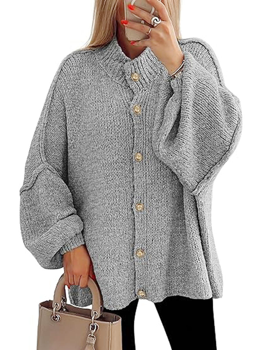 NOFIA™ - Cozy Button Down Long Sleeve Chunky Jacket
