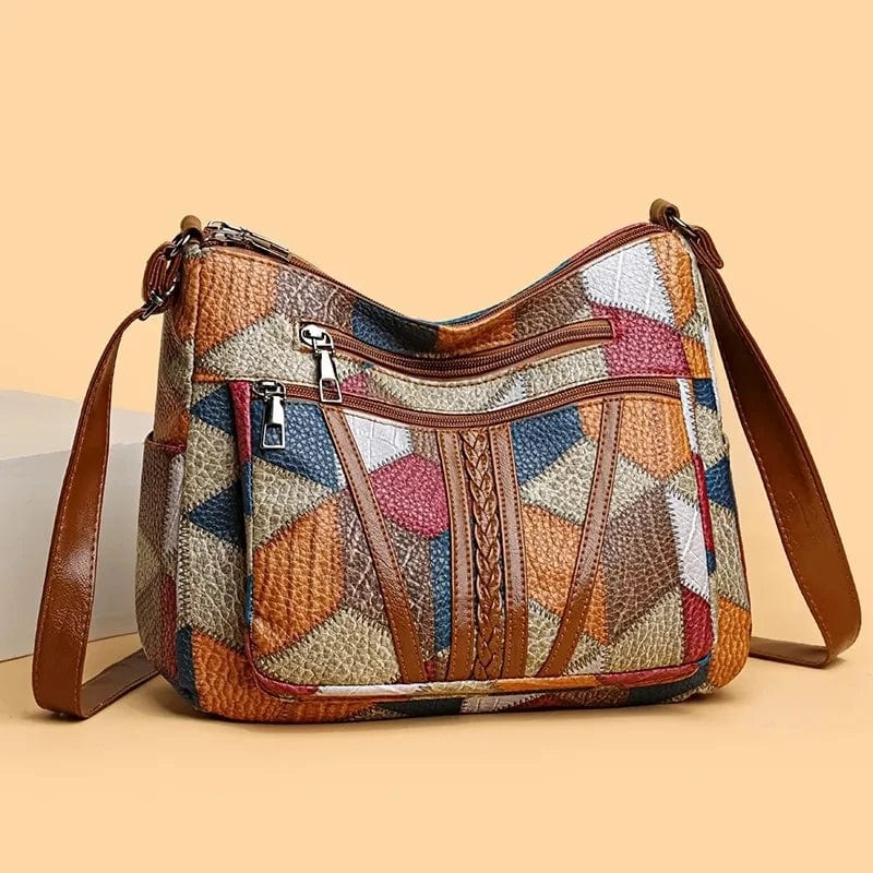 Solara™ - Leather Handbag with Mosaic Pattern