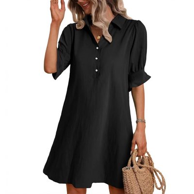 MARIE™ - Casual Button Down Shirt Dress