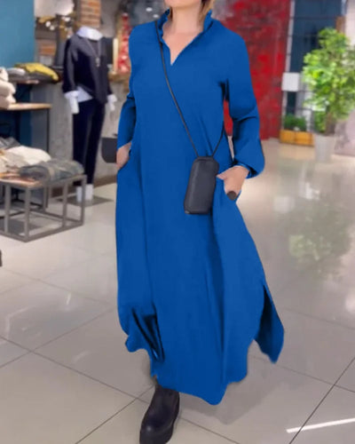 Alina | Long Flowy  Dress with Side Slits