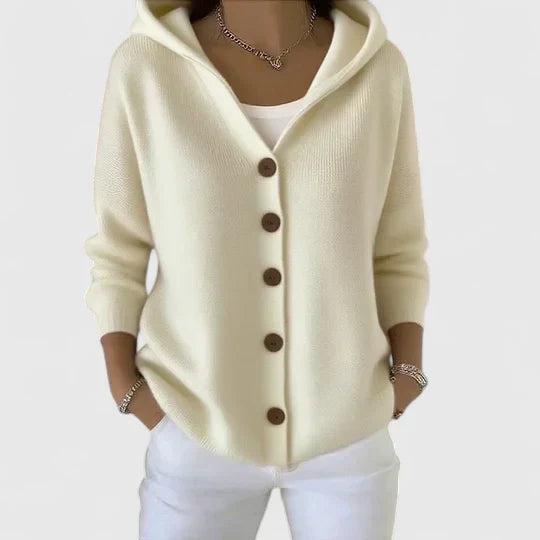 Nolwenn | Soft Knit Cardigan with Hood