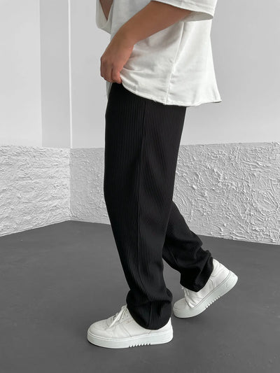 1+1 FREE | Mike - Ribbed Straight Pants