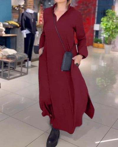 Alina | Long Flowy  Dress with Side Slits