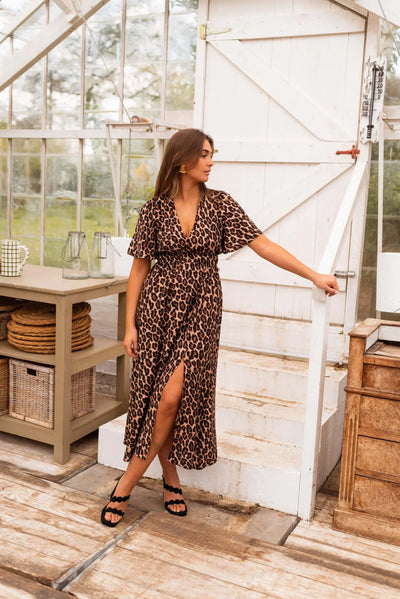 Elvina™ – Leopard Print Maxi Dress